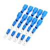 100pcs 50pairs 6.3mm 16 14AWG Female Male Electrical Wiring Connector Insulated Crimp Terminal Spade Blue