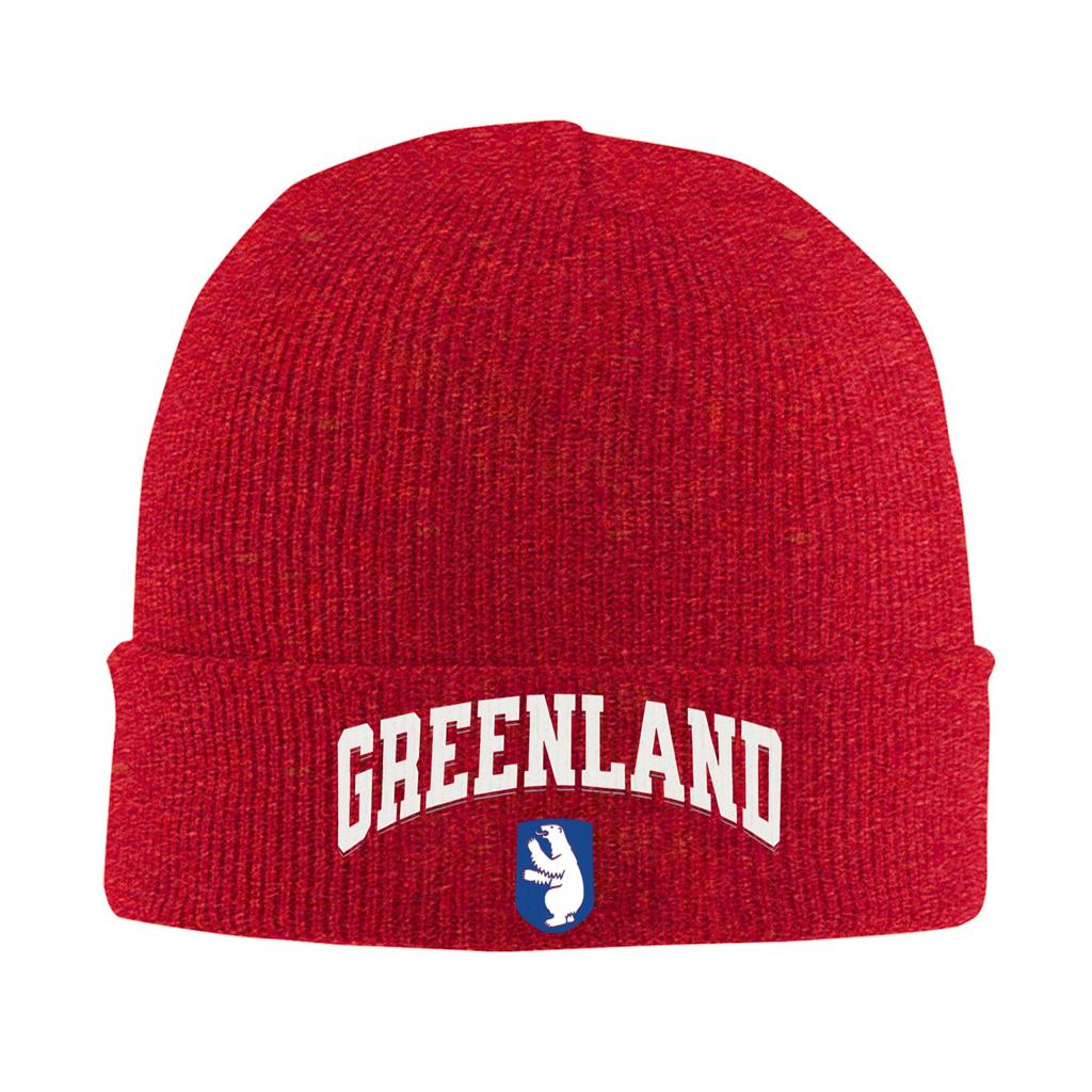 Greenland Bear Logo Knit Hat  Beanie Hats Hippie Warm Unisex Adult Bonnet Hats Autumn Graphic Cool Caps Gift