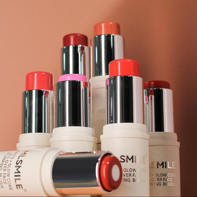 7-color Sandwich Blush Stick, Naturally Brightening And Easy-to-pigment Highlight Stick, Two-color Blush Cream