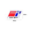 For 4GFIO SPORT RS Emblem Badge Car Styling Side Body Rear Trunk Logo Decoration Aluminum Sticker Auto Modification Accessories
