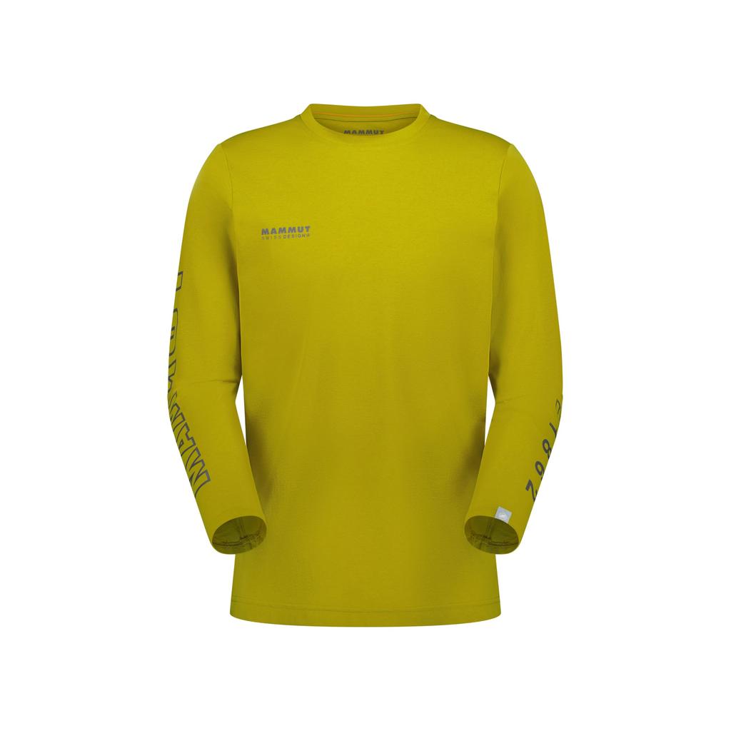 Футболка с длинным рукавом с принтом логотипа QD Asian Fit с принтом логотипа AF Men S PRT3 [Mammut] Футболки мужские/Футболки QD 1016-01030 aura-steel