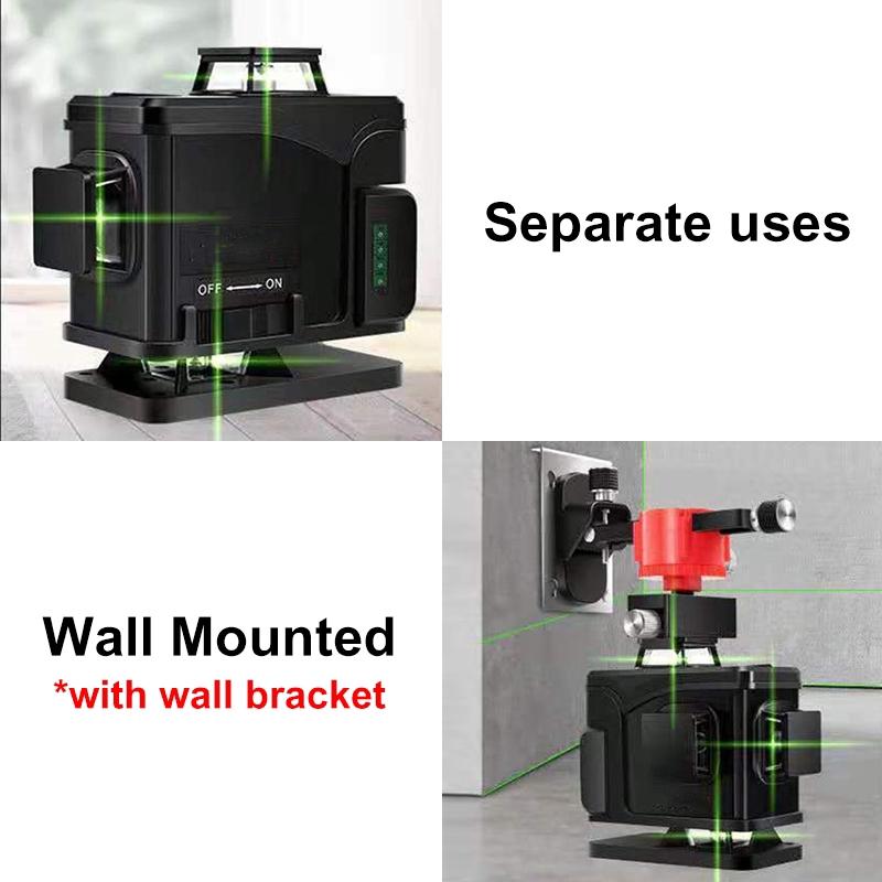 16 Зеленых Линий Лазерный Уровень+Пульт Дистанционного Управления 3D Самовыравнивающийся 360 Горизонтальный И Вертикальный Перекрестный Наружный Мощный Лазер