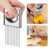 Silver Onion Slicing Holder Stainless Steel Onion Cutter Holder Onion Neddle  Meat Loosening