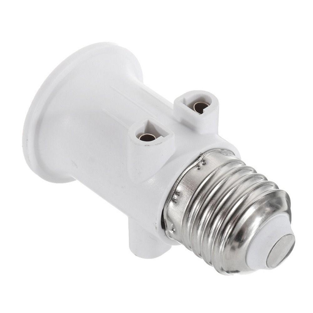 White EU Plug Connector ABS E27 To EU Plug Lamp Holder New Socket Conversion for Lamp