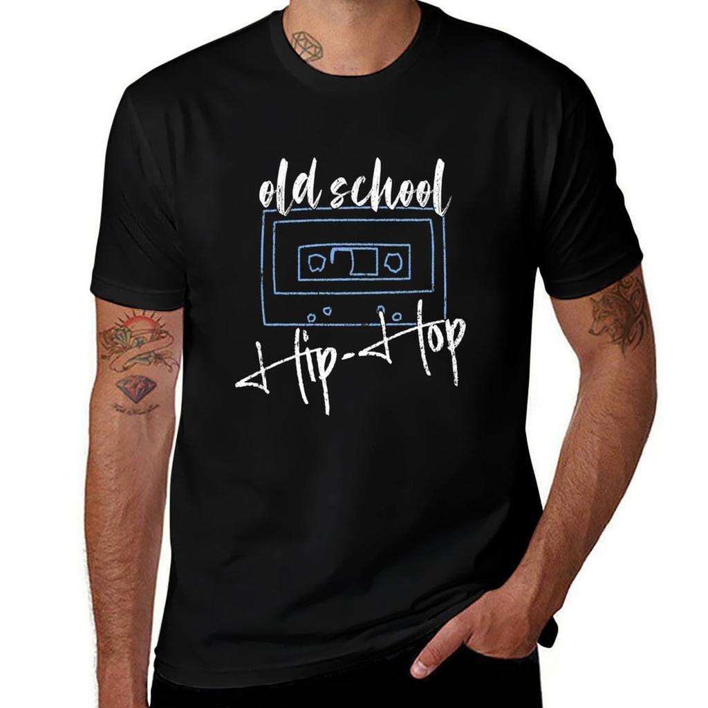 Old School Hiphop Breakdance Vintage Cassette Tshirt Sporty Casual Quick Dry Tshirt