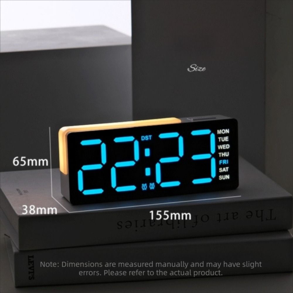 with Calendar Bedside Alarm Clock Temperature Electronic Digital Clocks LED Night Light Clock Home