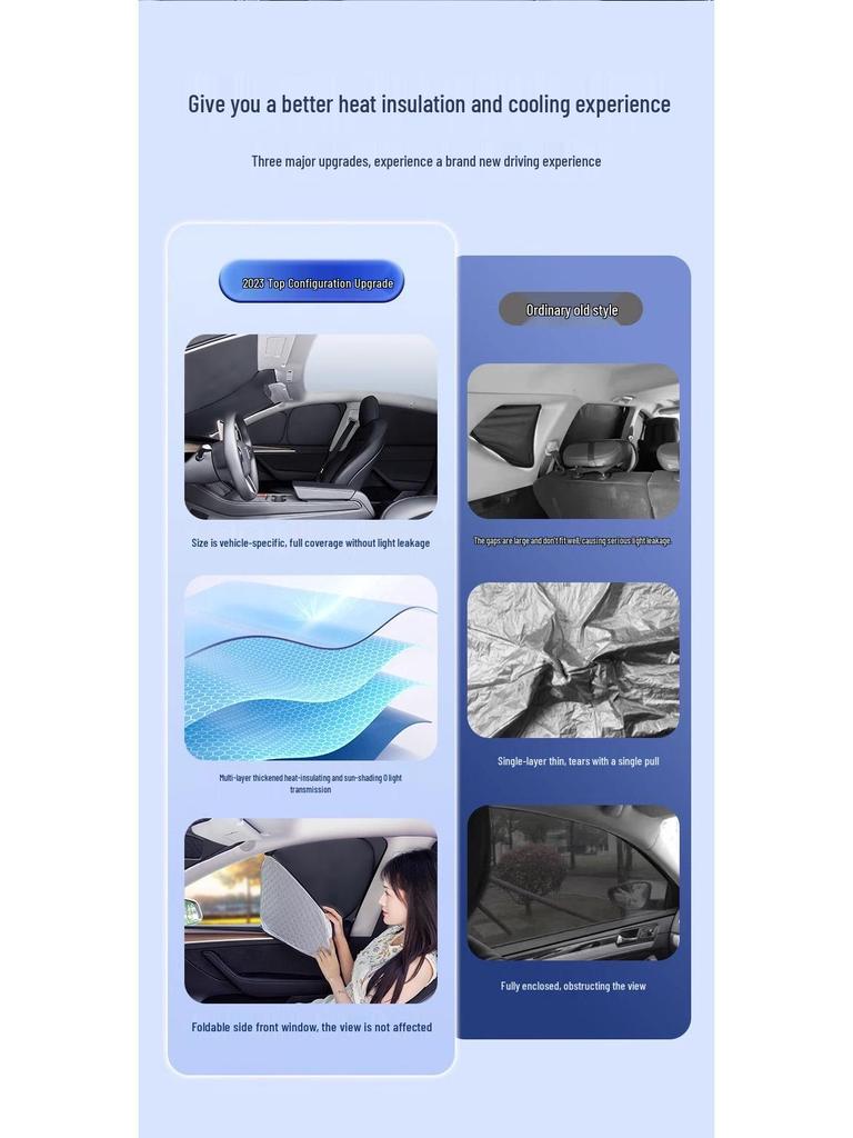 Sunshade for Chery Little Ant QQ Ice Cream Shuxiangjia Arrizo e Wujie PRO