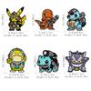 6Pcs Set Anime Pokemon Enamel Pins - Pikachu Squirtle Gengar Funny Cosplay Brooches Cartoon Badges Lapel Pin Collection For Fans