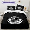 Sunderland Association Football Club Custom Name Pattern Bedding Quilt Set Quilt Cover Pillowcase Home Birthday Gift(1 * duvet cover + 2 * pillowcase,