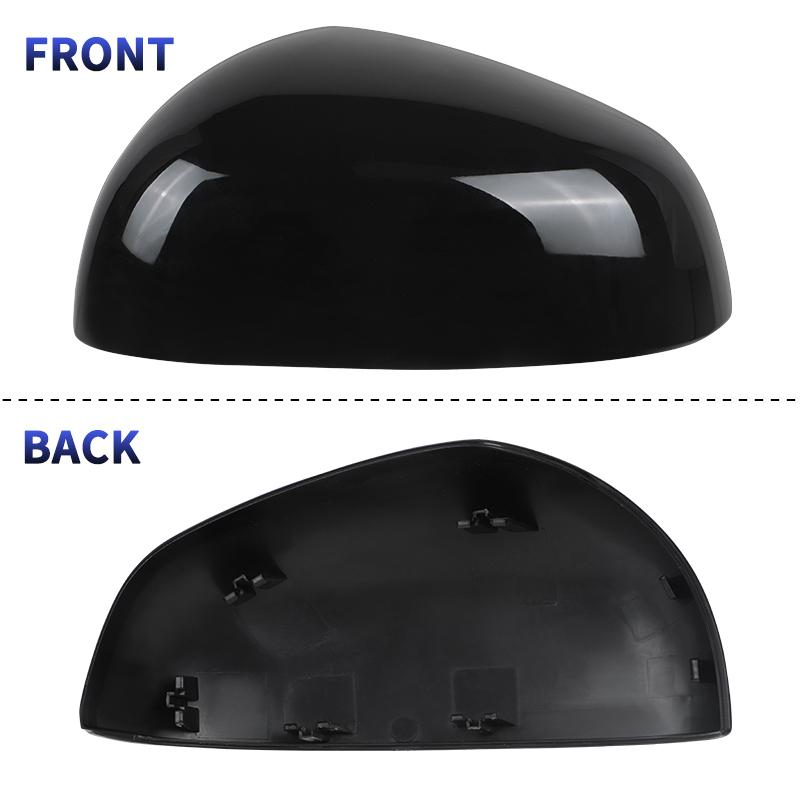 Left/Right Wing Mirror Cover Cap Casing For Smart Fortwo 2015 2016 2017 2018 2024 Gloss Black Replace