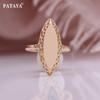 PATAYA Глянцевые кольца женские цвета розового золота простое плетение полые кольца с ромбами Этническое свадебное кольцо в подарок
