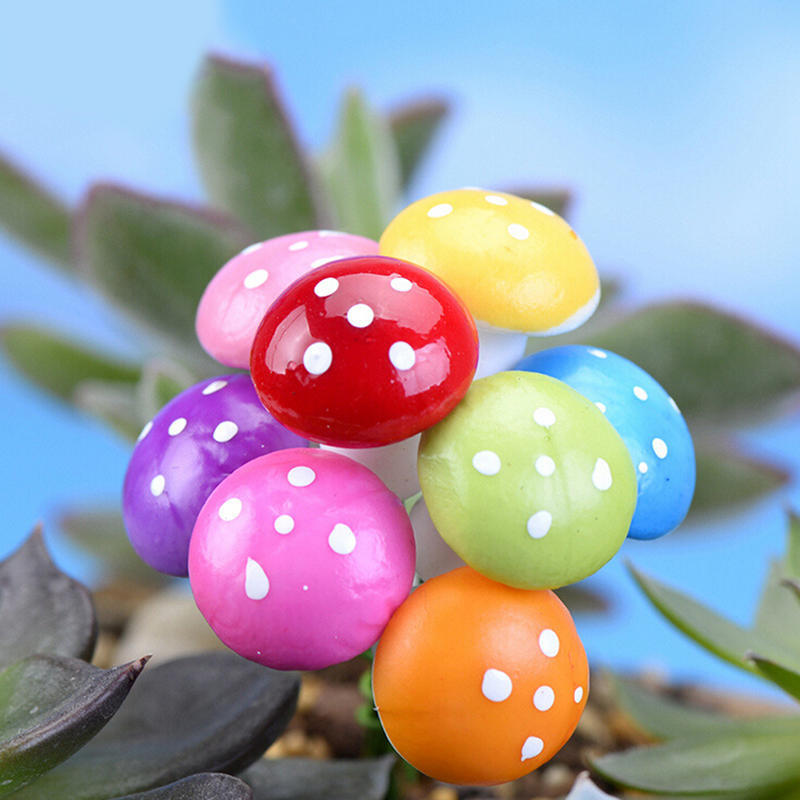 Мини-цветной грибной садовый декор, мини-цветочный горшок, кукольный домик для феи своими руками