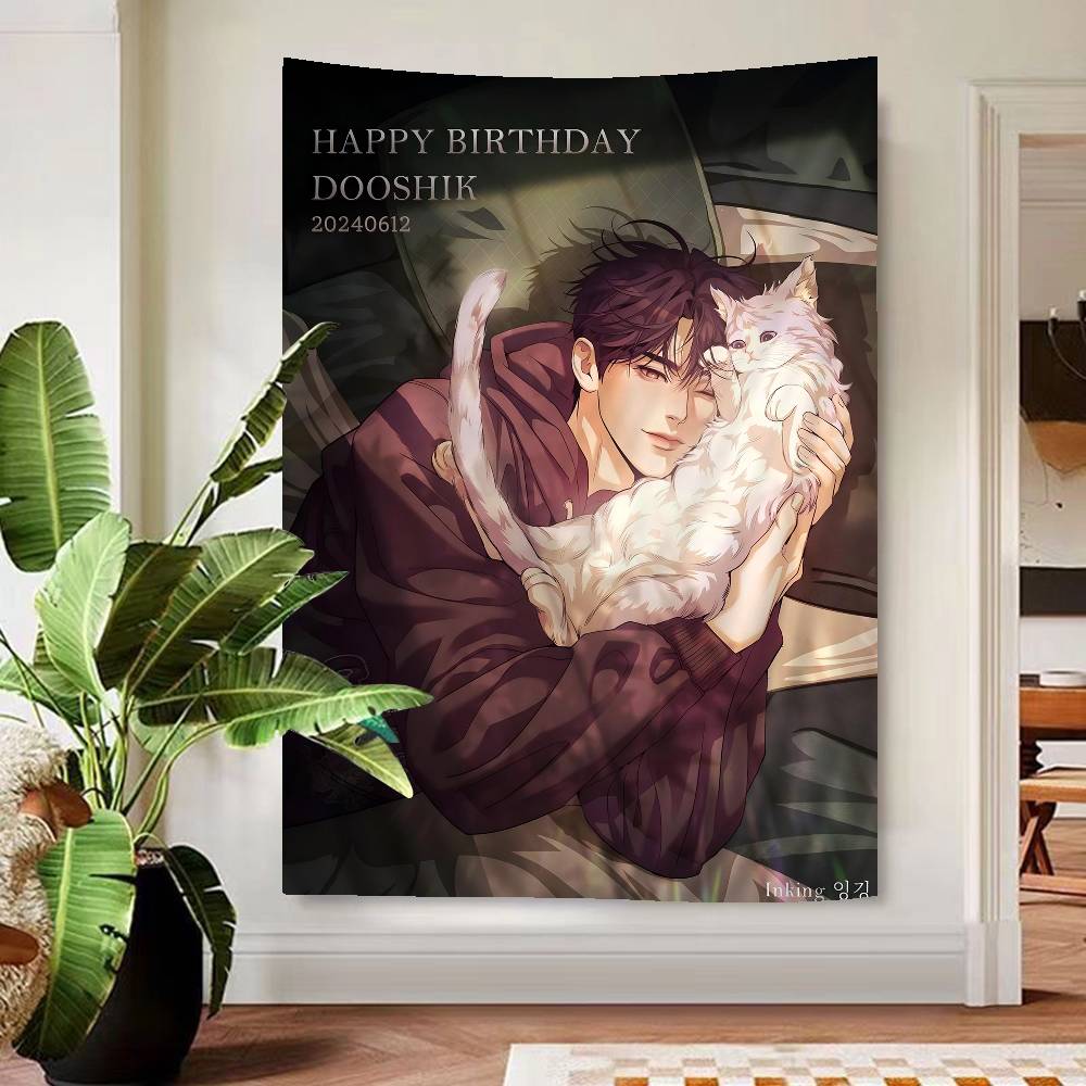 Жемчужный Boy-kang-dooshik-and-jooha-a Печатный Большой Настенный Гобелен Подвесной Таро Хиппи Настенные Ковры Общежитие Домашний Декор