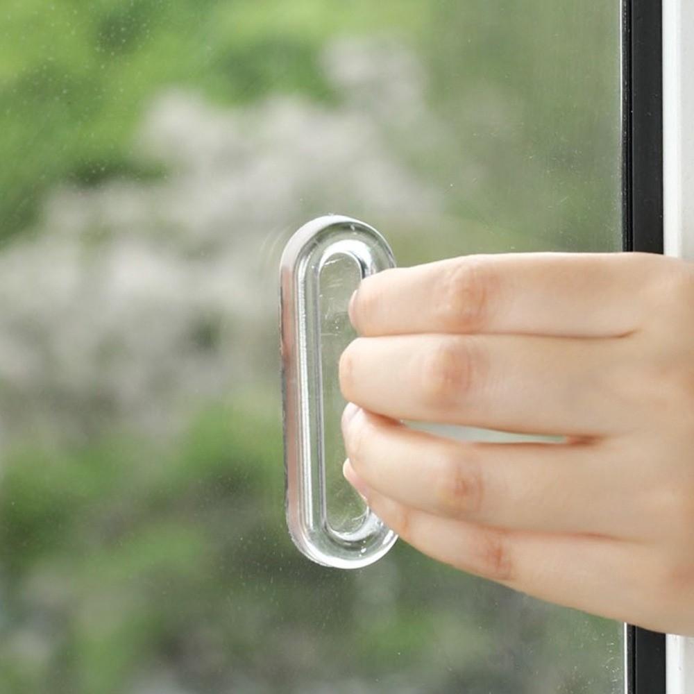 4pcs Transparent Drawer Handle Easy to Install Sliding Door Handle Glass Door Handle Home Use