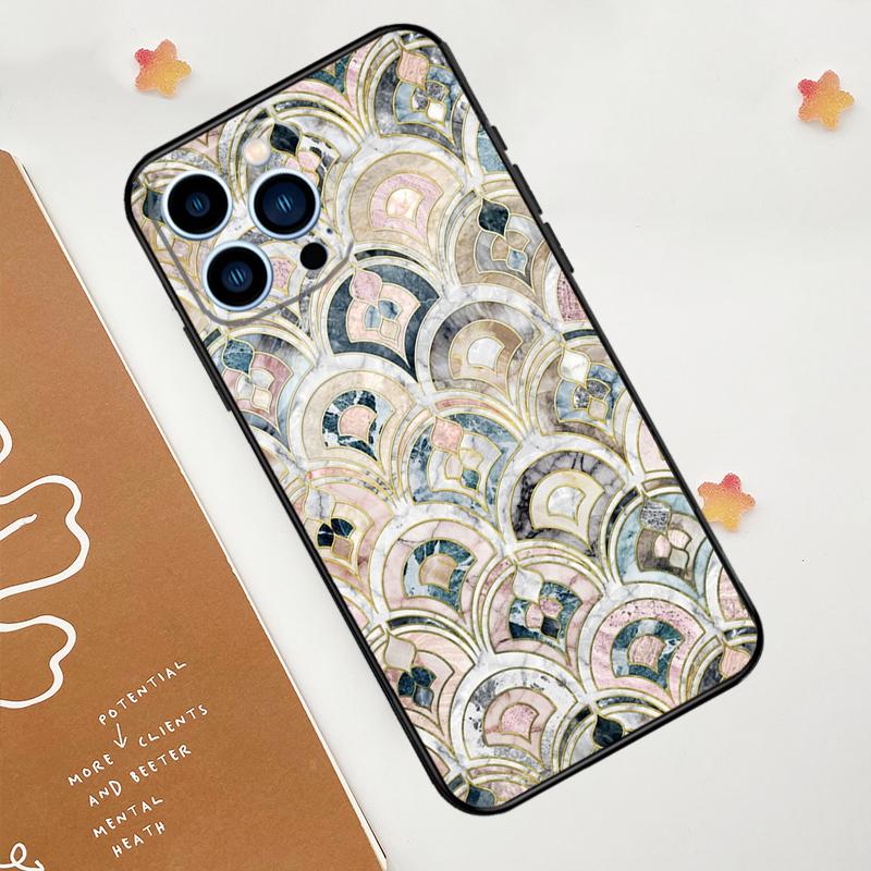 Чехол с приглушенной марокканской мозаикой для iPhone 15 16 14 13 12 11 Pro Max Plus X XR XS 12 13 Mini Аксессуары