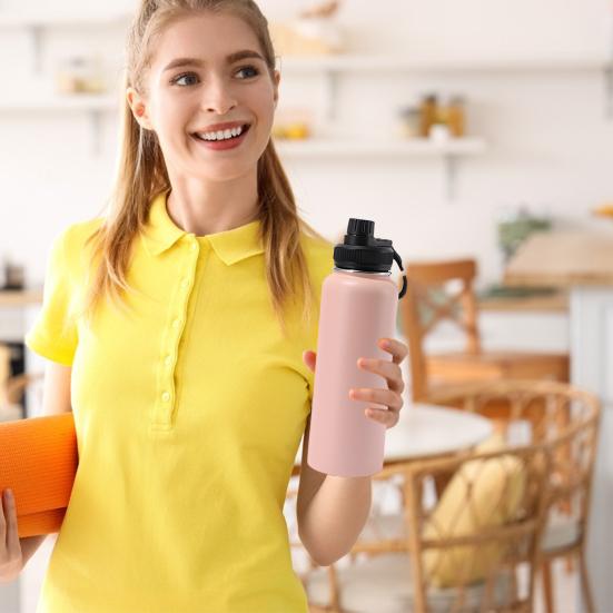 Stainless Steel Vacuum Cup 40oz Insulated Water Bottle Leak Proof Wide Mouth Thermal Flask Keep Cold Hot Beverage Tea Coffee Cup for Outdoor