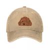 Vintage Poodle Baseball Cap  New Vintage Washed Cotton Baseball Cap Parent Kids Sun Hats