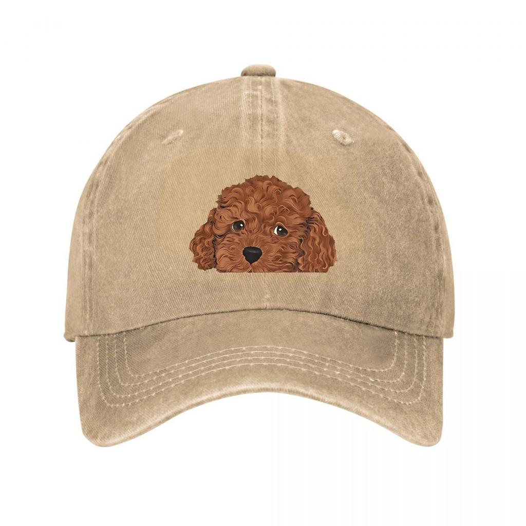 Vintage Poodle Baseball Cap New Vintage Washed Cotton Baseball Cap Parent Kids Sun Hats