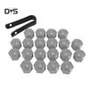 DYS Auto Shop 20Pcs 17mm Car Vehicle Wheel Center Nut Protection Cover Caps with Removal Tool