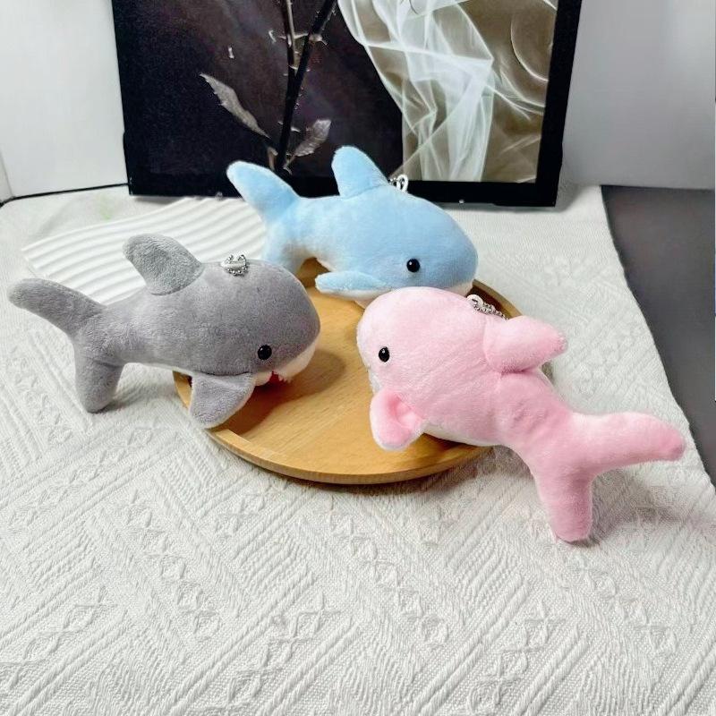 18 см Милые Игрушки-Подвески Акулы Плюшевые Мягкие Мультяшные Киты Набивные Куклы Брелок для Рюкзака Подвеска для Сумки Детские Подарки на День Рождения