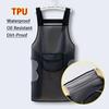Transparent Black Work Apron Waterproof Cleaning Aprons Household Kitchen Apron