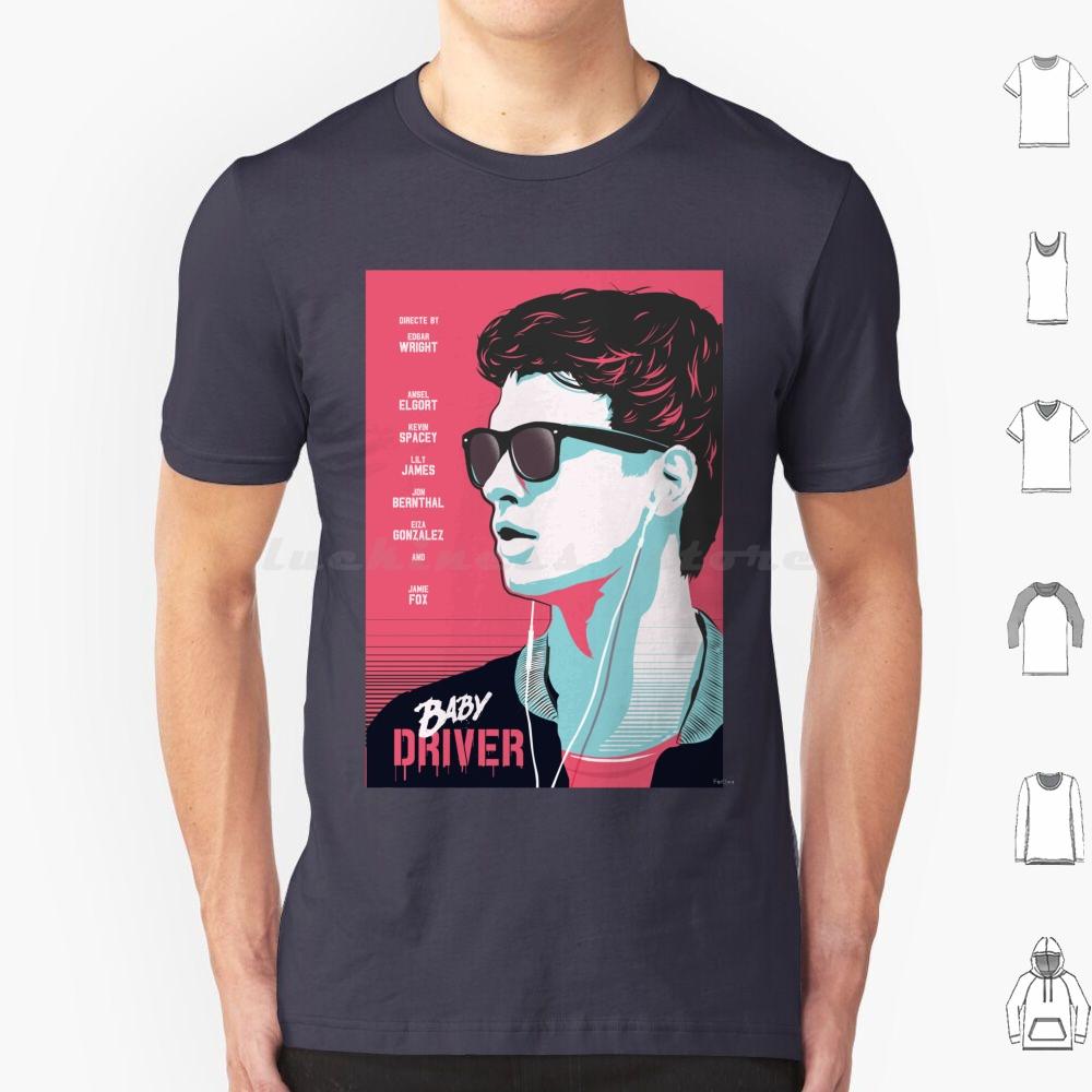 Футболка Baby Driver 6XL Хлопок Крутая Футболка Фильм Baby Driver Кино Киноман Крутое Искусство Гик