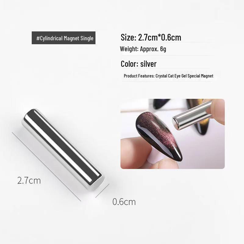 Heart-Shaped Cat's Eye Magnetic Beads with Snake Pattern - Detachable Multi-functional Nail Salon Tool.