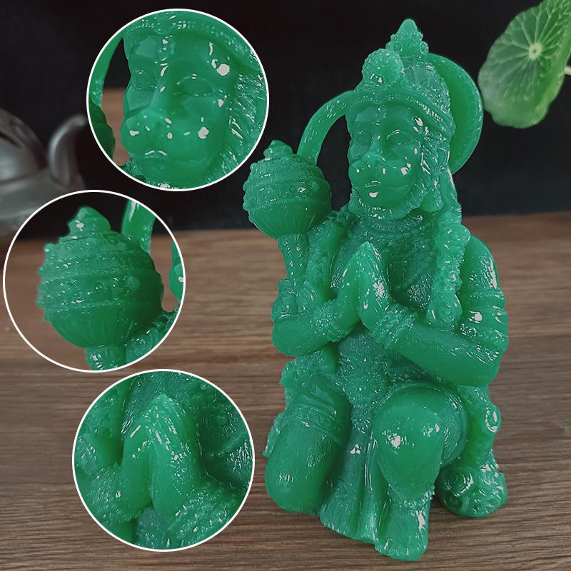 Jade Color Hanuman Statue Sculpture Big Resin Ornaments Hindu Monkey God Buddha Statues Figurine Home Decoration Lucky Gifts
