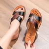 Plus Size Summer New Women Shoes Genuine Leather Casual Women's Wedges Shoes Open Toe Mother Plus Size Sandals