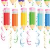 18 Set Back To School Crayon Hanging Swirls Decorations with Cutout Cards Welcome Back To School Ceiling Swirls for Classroom Decor