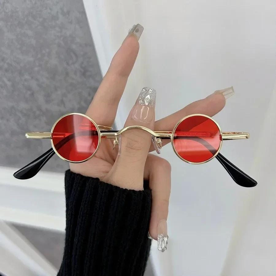 Минималистичные круглые дизайнерские солнцезащитные очки женские мужские маленькая оправа цветные солнцезащитные очки женские мужские брендовые модные