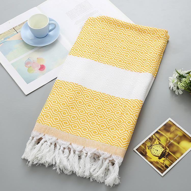 Турецкое пляжное полотенце с бахромой из хлопковой ткани для взрослых с геометрическим рисунком, высококачественное банное полотенце 100x180 см