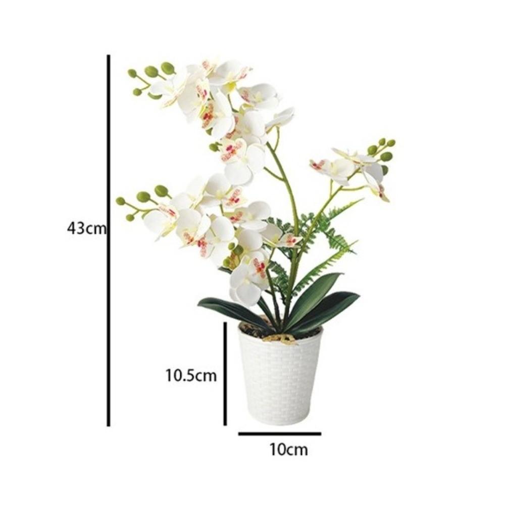 DIY Simulated Butterfly Orchid Multi-Bloom Plastic Fake Flower Artificial Faux Plants Home Decor