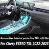 Для Chery EXEED TXL 2022 2023 ТПУ Панель коробки передач пленка Защитная наклейка на приборную панель Интерьер автомобиля против царапин