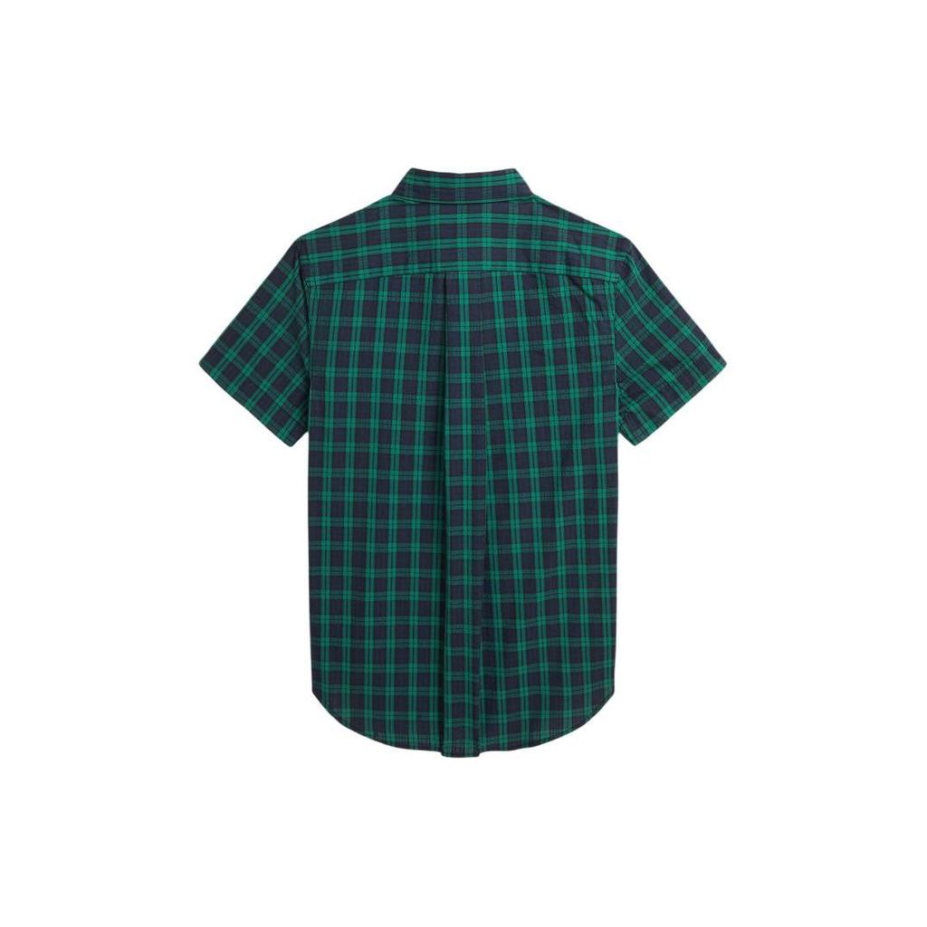 Polo Ralph Lauren Рубашка с коротким рукавом Color Block Клетка с вышитым логотипом Детские топы Зеленый CWPOWOVY6820469-300