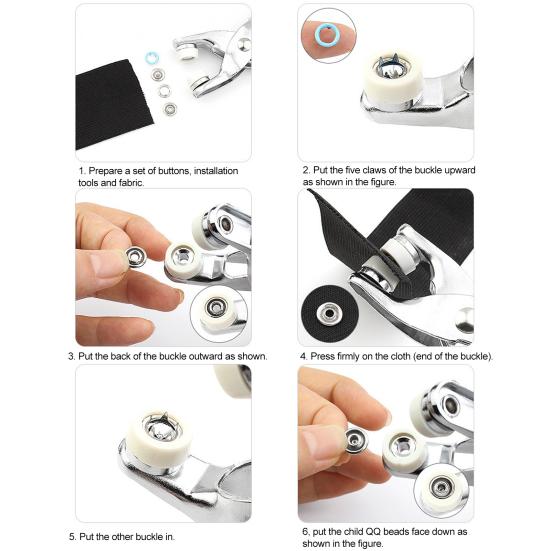 1 комплект металлических кнопок с плоскогубцами для застежек, пресс-инструментом, сделай сам, ремесла, одежда