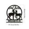 Two Deer Christmas Metal Crafts - Elegant Home Party Decorations, Wall Sculpture for Festive Room Décor and Holiday Decor