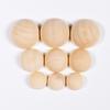 5-20 шт. 15-25 мм натуральные необработанные деревянные бусины, полудеревянные бусины, маленькие полукруглые деревянные шарики для рукоделия, детского искусства