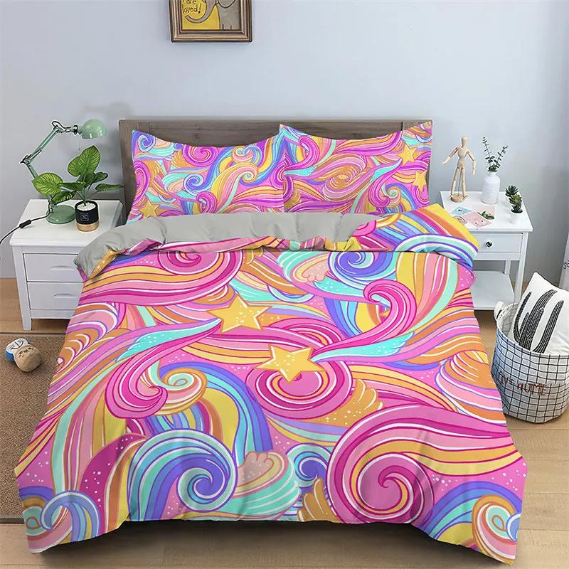 Geometric Duvet Cover Microfiber King Queen Full Twin Bedding Set For Kids Teen Adult Bedroom Decor Abstract Pattern Quilt Cover