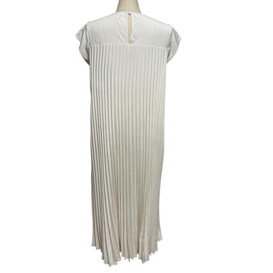 Женское платье плиссированное однотонное свободное платье трапециевидной формы без рукавов до середины икры, мягкое дышащее повседневное платье миди