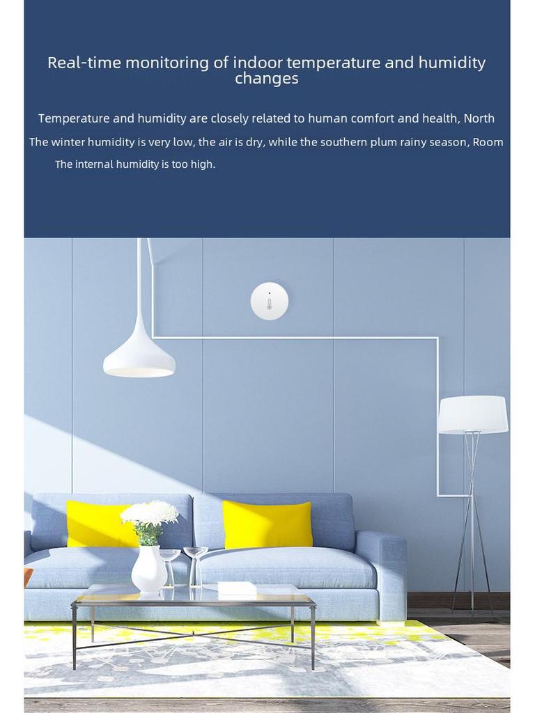 Датчик температуры и влажности Zigbee, Термометр-гигрометр, совместимый с Home Assistant
