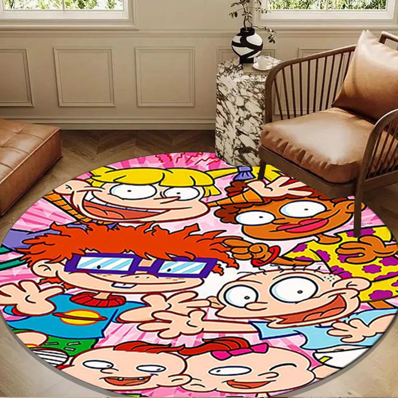 Rugr-ats: Urban Adventure Round Rug for Livingroom,Bedroom, Palyroom, Chair Rug, Area rug, Circle Carpet, Large Size Fan Christmas gift