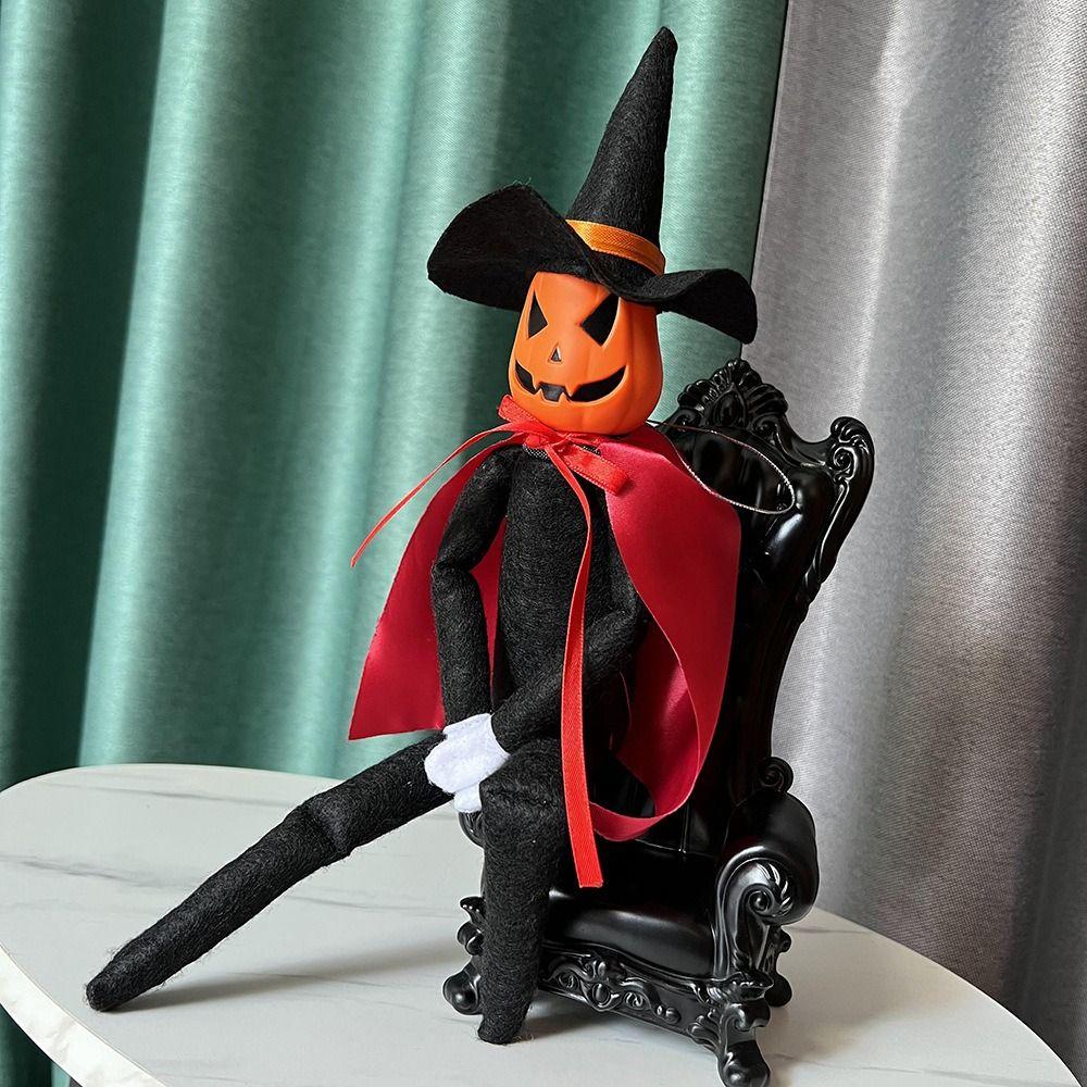 With Hat Halloween Elf Felt Doll Cute Pumpkin Doll Pumpkin Elf DIY Decoration