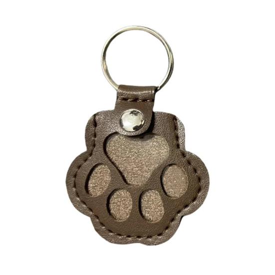 Pet Hair Keepsake Keychain Dog Cat Paw Shape Hair Storage Pendant Keychain Memorial Collection Keychain with Keyring Pet Memorial Gift