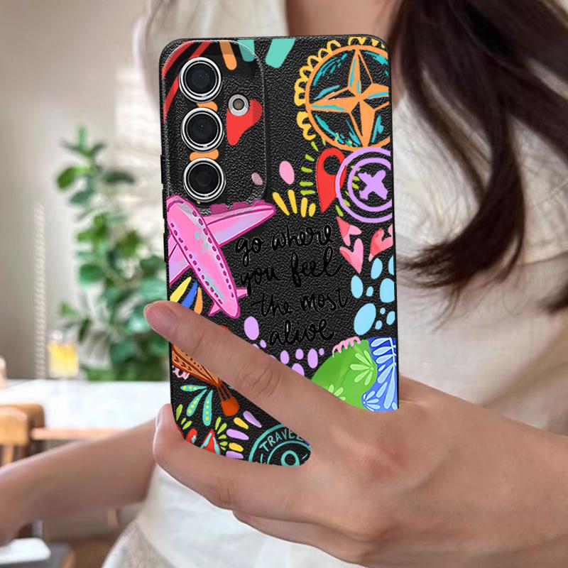 Чехол с мультяшным узором "Огненный шар" для Samsung Galaxy A57 A37 A17 A56 A36 A26 A16 A55 A35 A15 A54 A34 A14 5G Силиконовый чехол с текстурой кожи