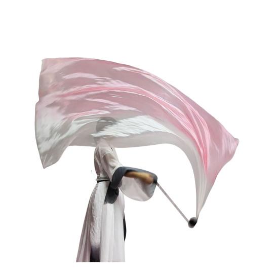 Пои для танца живота Вуаль из искусственного шелка Шар для пои Метательные шары Шарф Пои Лента Стример Разноцветная шелковистая лента