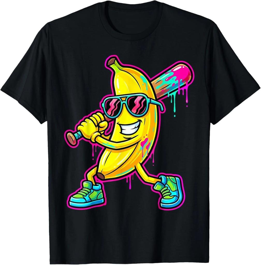 Banana Funny Baseball Drip Ice Cream Kids Youth Boys Girls unisex T-Shirt