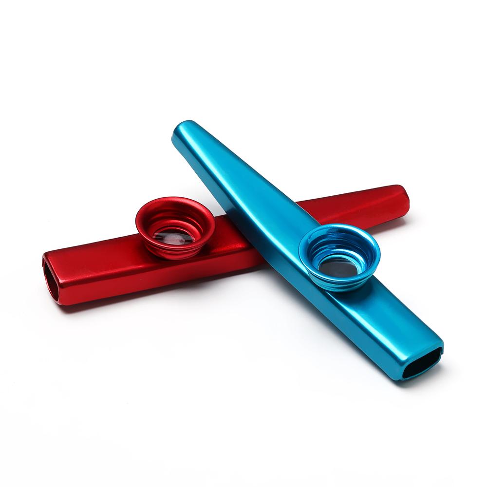 Party Aluminum Gift Children Kids Kazoo Flute 5 Pcs Diaphragm Harmonica Metal