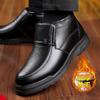 Cotton Shoes Men's Winter Warm Velvet Thickened Soft Leather Shoes Waterproof Non-slip Snow Boots