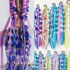 Multi-Color Lantern Bubble Twist Braid Long Gradient Hair Wrap  Music Festival